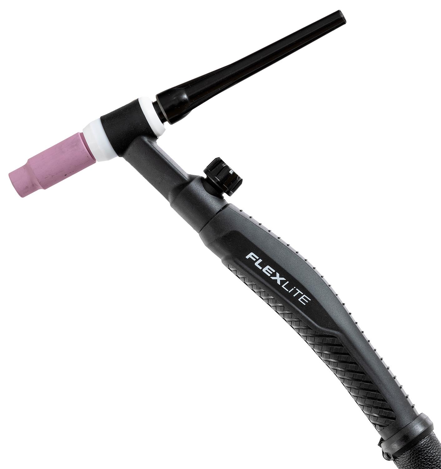 TX163GVD94  Kemppi Flexlite TX K3 163GV D9 Air Cooled 160 Amp Scratch Start TIG Torch, with 70° Angle Neck & Gas Valve - 4m